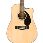 Fender CD60SCE Dreadnought 12- string Acoustic Electric Guitar Natural