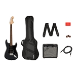 Squier Affinity Series Stratocaster HSS Pack, Laurel Fingerboard, Charcoal Frost Metallic, Gig Bag, 15GElecrtic Guitar & Amp
