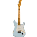 Fender Custom Shop Limited Edition '56 Stratocaster Relic Faded Sonic Blue Electric Guitar