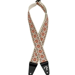 Fender Pasadena Woven Strap, Lattice Orange, 2" Guitar Strap