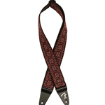 Fender Pasadena Woven Strap, Lattice Red 2" Guitar Strap