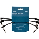 Fender Blockchain 6" Patch Cable, 3-pack, Angle/Angle