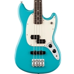 Fender Player II Mustang Bass PJ Aquatone Blue Electric Bass Guitar