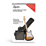 Squier Sonic Stratocaster Pack 2-Color Sunburst, Gig Bag and 10G Amp