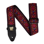 Ernie Ball Classic Jacquard Guitar Strap Black Crimson Royal Bloom