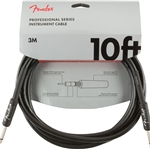 Fender Professional Series Instrument Cable, Straight/Straight, 10', Black