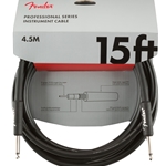 Fender Professional Series Instrument Cable, Straight/Straight, 15', Black