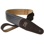 DR Butter-Soft Black Padded Guitar or Bass Strap