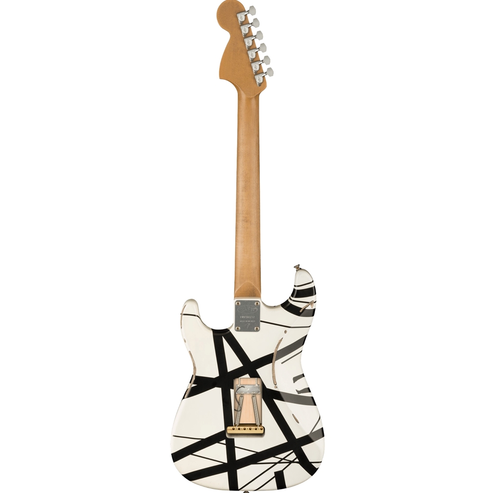 EVH Striped Series '78 Eruption, Maple Fingerboard, White with Black