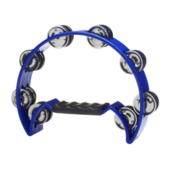 Stagg Cutaway Plastic Tambourine With 16 Jingles Blue