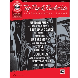 Top Pop and Rock Hits Instrumental Solos Level 2-3 Viola