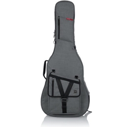 Gator Acoustic Guitar Transit Series Gig Bag with Light Grey Exterior