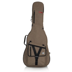 Gator Acoustic Guitar Transit Series Gig Bag with Light Tan Exterior