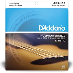 D'addario EPBB170 Acoustic Bass Guitar Light 45-100