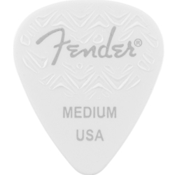 Fender Wavelength Celluloid Picks 351 Shape, White, Medium 6 Pack