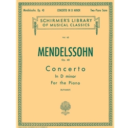 Concerto No. 2 in D Minor, Op. 40
Schirmer Library of Classics Volume 62