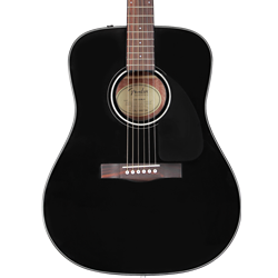 Fender CD-60 Dreadnought V3 w/Case, Walnut Fingerboard, Black Acoustic Guitar