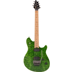 EVH Wolfgang WG Standard QM, Baked Maple Fingerboard, Transparent Green Electric Guitar