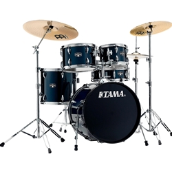 Tama Imperial Star 5PC Complete Drum Set With Meinl Cymbals Dark Blue