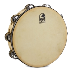 Toca T1010H Player’s Series Wood Tambourine, 10” Double Row with head