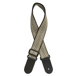 Stagg Woven cotton guitar strap with rafter pattern White