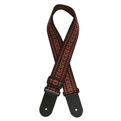 Stagg Woven cotton guitar strap with rafter pattern Red