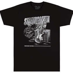 Fender Stratocaster 70th Anniversary,  Tee, Black, L