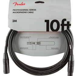 Fender Professional Series Microphone Cable, 10', Black