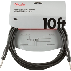 Fender Professional Series Instrument Cable, Straight/Straight, 10', Black