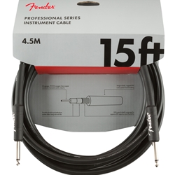 Fender Professional Series Instrument Cable, Straight/Straight, 15', Black