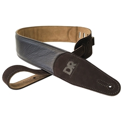 DR Butter-Soft Black Padded Guitar or Bass Strap