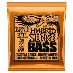 Ernie Ball 2833 Hybrid Slinky Nickel Wound Electric Bass Guitar Strings 45-105
